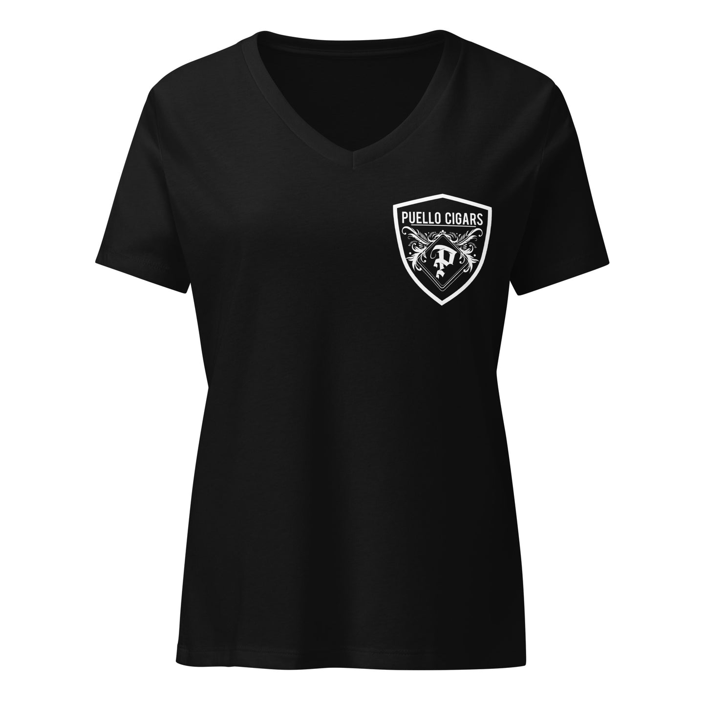 P.C Women’s White Logo V-Neck